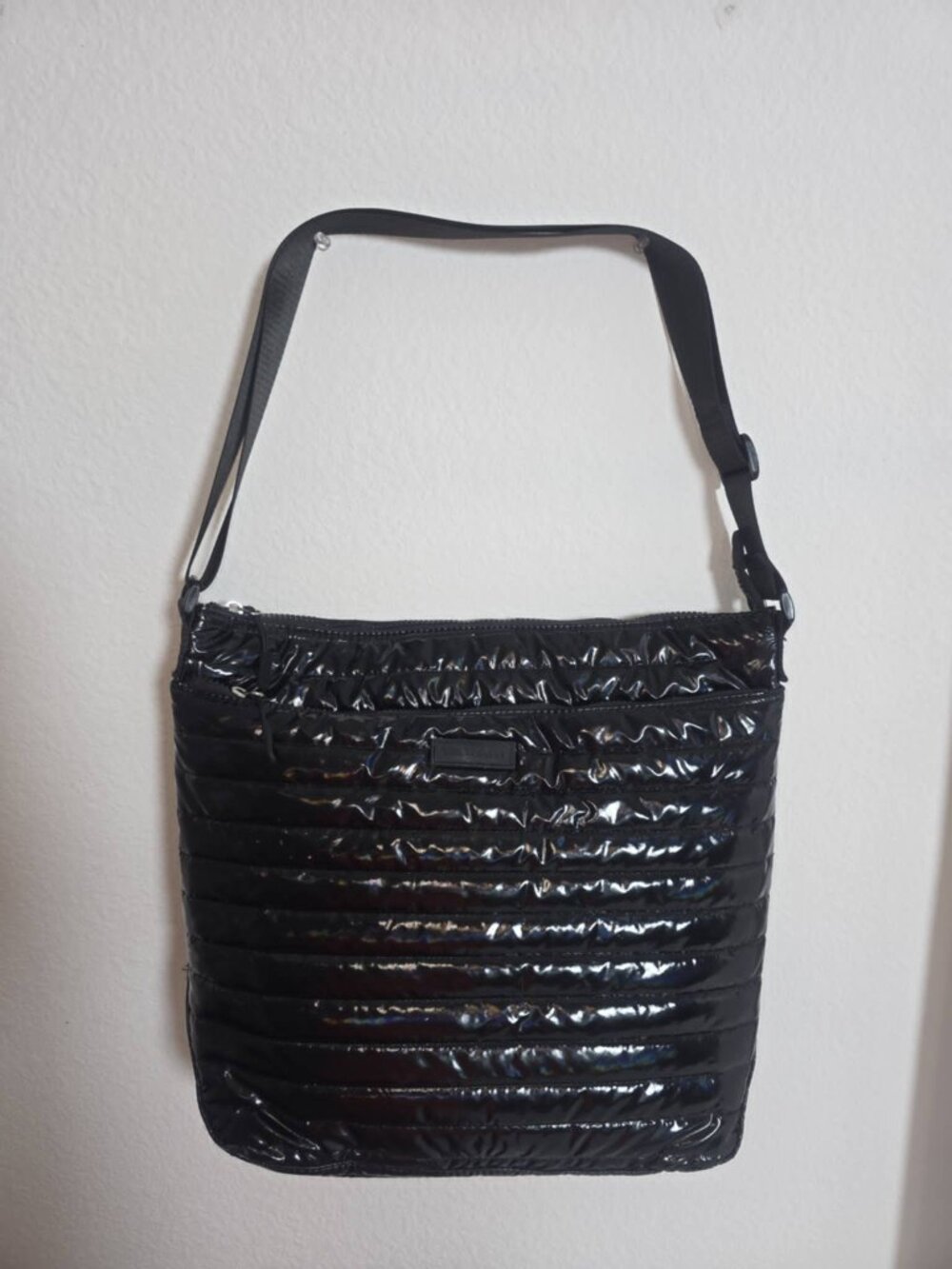 Tahari Black Quilted Puffer Bag New